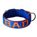 Coleira Para Cachorro Personalizada (azul e laranja) 