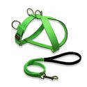 Peitoral Tradicional + Guia Curta 80cm - Verde Flúor e Preto