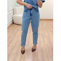 Calça Mom Marmorizada Jeans