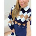 Blusa Tricot Elaine Azul