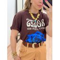 T-shirts Roses Marrom