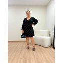 Vestido Poá Preto