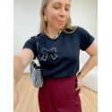 T-shirt Basic Glam Preta