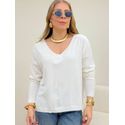 Blusa Poliana Manga Longa Off White
