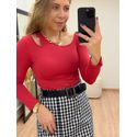Blusa Recorte Vermelha