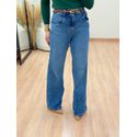 Calça Wide Leg Cinto Jeans