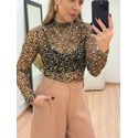 Blusa Tule Onça