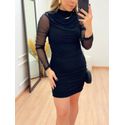 Vestido Tule Curto Preto