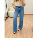 Calça Wide Leg Marmorizada Jeans