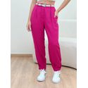 Calça Cenoura Zíper Fucsia