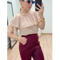 Blusa Ombro A Ombro Bege