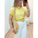 Blusa Malu Gola Redonda Amarela