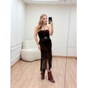Vestido Franja Marrom