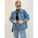 Jaqueta Boho Jeans Escuro