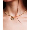 Choker Fita Concha Dourada