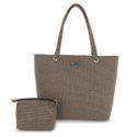 Bolsa Sacola de Praia Maresia Marrom com Bege