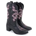 Bota Texana Bico Fino Cheyenne Preta