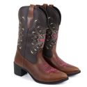 Bota Texana Bico Fino Santa Fe Marrom