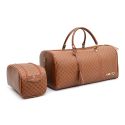 Kit Com Mala de Viagem Média e Necessarie Arietto Caramelo
