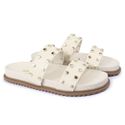 Sandalia Papete Sola Baixa Olivia Off White