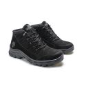 Bota Coturno em couro Militar Armata Cross - Preto Nobuck