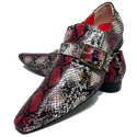Sapato Masculino Italiano em Couro Cobra Piton Metalizado - Edição Limitada - Ref: D462