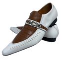 Sapato Masculino Italiano Em Couro Marrom Social Croco Ref: D632