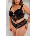 Conjunto Plus Size Cropped Caleçon Renda Preto 197.06