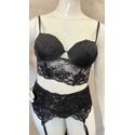 Conjunto Premium plus size Cinta Liga Preta 221.12