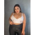Cropped Meia Taça Sem Bojo Renda Branco 180.02
