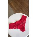 Calcinha Fio Dental Renda Vermelho Love