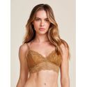 Sutiã Top Com Bojo Renda Dourado