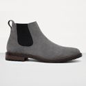 Botina Chelsea Colorado Masculina Couro Legítimo Nobuck - Cinza