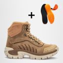 Bota Masculina Adventure Canyon em Couro Legítimo Biqueira Reforçada - Creme