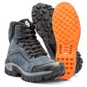Bota Masculina Adventure Canyon em Couro Legítimo Biqueira Reforçada - Azul