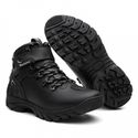 Bota Masculina Kronos em Couro Legítimo Motociclista Lançamento - Preto