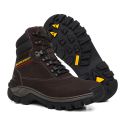 Bota Masculina Alabama em Couro Legítimo Cano Médio - Café