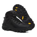 Bota Masculina Arizona em Couro Legítimo Cano Médio - Preto Liso