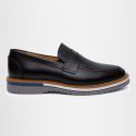 Sapato Mocassim Masculino Social CouroSlip on Mule Moderno - Preto
