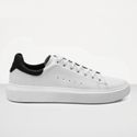 Tenis Masculino Casual Branco Sola Alta Oversize Macquen - Branco/Preto