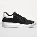 Tenis Masculino Casual Branco Sola Alta Oversize Macquen - Preto/Branco