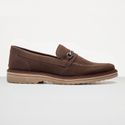 Mocassim Masculino Loafer Derby em Camurça - Café