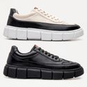 Kit 2 Pares do Tenis Oversized H.Boss Melburk Sneaker Masculino - Preto/Nude + Preto/Preto