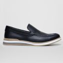 Mocassim Maverick Masculino Slip On Loafer Derby em Couro - Preto