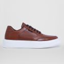 Tenis Masculino Casual Branco Sola Reta - Pinhão