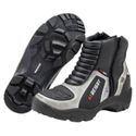 Bota motociclista com altura de até 9cm em couro legítimo solado preto AS-HEIGHT
