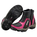 Bota motociclista com altura de até 9cm em couro legítimo AS-HEIGHT