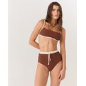 CALCINHA BIQUÍNI HOT PANTS MARROM LU 