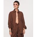 CAMISA CLEO MARROM CAPPUCCINO 