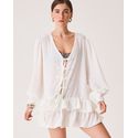 Vestido Eliz Branco Animal Print 